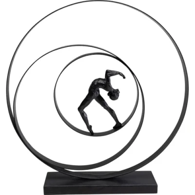 Afbeelding van Woonaccessoires kunstenaar cirkel 50cm zwart Kare Design