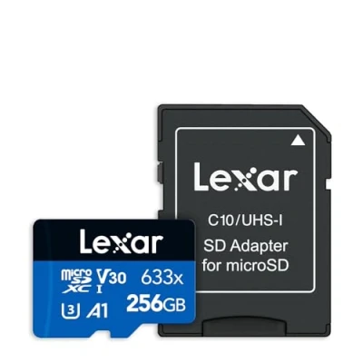 Image de Lexar High Performance Carte mémoire flash 256 Go A1 / Video Class V30 UHS I U3 Class10 SDXC