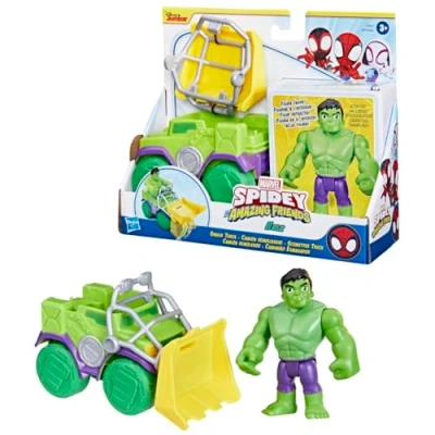 Image de Figurine Spidey And His Amazing Friends Coffret Camion démolisseur de Hulk