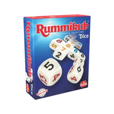 Afbeelding van Goliath Rummikub Dice Dobbelspel Bordspel Makkelijk mee te nemen op reis! met dobbelstenen!