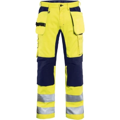 Afbeelding van Blaklader Werkbroek met stretch High Vis 1552 1811 Geel/Marineblauw D128