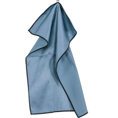 Afbeelding van Tiseco Home Studio Glazendoek ESSENTIALS SET/4 85% PE, 15% PA poleerdoek pluisvrij streepvrij ultra absorberend 40x60 cm Bluestone