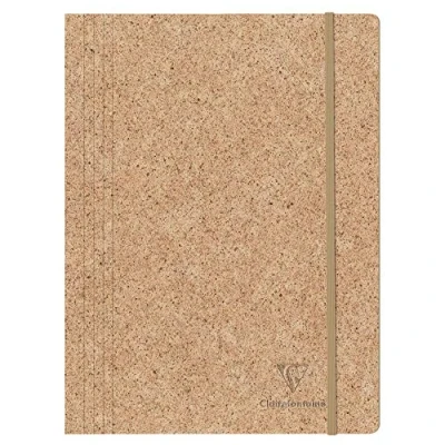 Afbeelding van Clairefontaine 83527C een map met elastiek van karton op basis cacaoschalen, 3 flapjes, A4, collectie Jeans&amp;Cocoa
