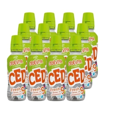 Afbeelding van Cedevita Multivitaminedrank Gezond en zoet Verfrisser vitaminedrankpoeder met limoen 9 essentiële vitaminen Energiedrank 12 stuks zakje, 340 ml