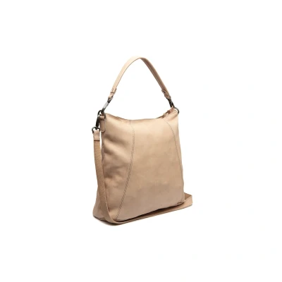 Afbeelding van Leren Schoudertas Beige Sintra voor Dames The Chesterfield Brand