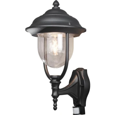 Afbeelding van Konstsmide Parma Wandlamp Buiten Bewegingssensor E27 IP44 Zwart