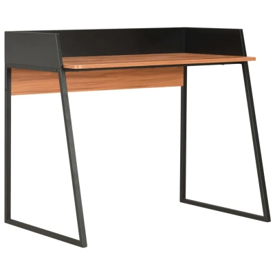 Afbeelding van Bureau 90x60x88 cm zwart en bruin