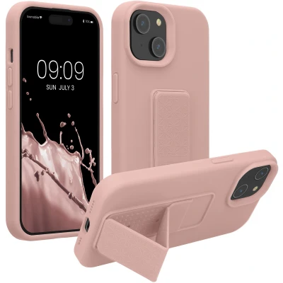 Afbeelding van kwmobile back cover voor smartphone geschikt iPhone 15 1x beschermhoesje van kunststof In oudroze