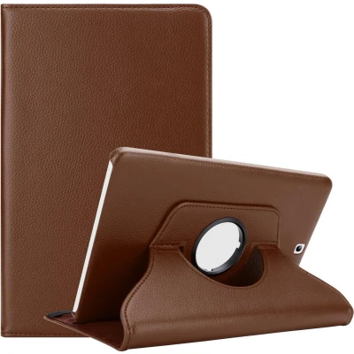 Afbeelding van Cadorabo Tablet Hoesje geschikt voor Samsung Galaxy Tab S2 (9.7 inch) in PADDESTOEL BRUIN Beschermhoes ZONDER auto Wake Up, met stand functie en elastische band sluiting Book Case Cover Etui
