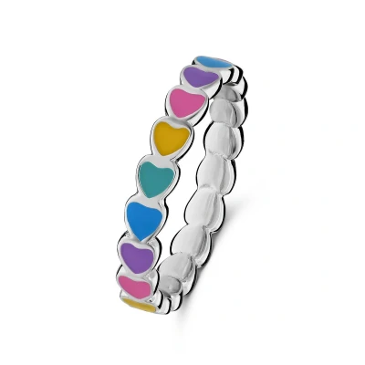 Afbeelding van Lucardi Colourful Ring, Dames, Maat: 50, Silver