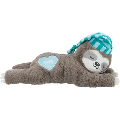 Afbeelding van Trixie Pluche Luiaard Grijs Met Heartbeat Voor Puppy 34 CM