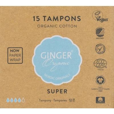 Afbeelding van Ginger Organic Tampons Super 15ST