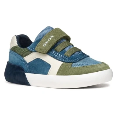 Afbeelding van Geox Sneaker Babyschoenen voor kinderen, Maat: 20, Sage avio cf34b Leer en textiel
