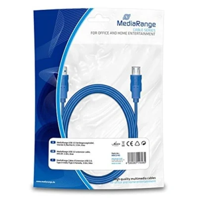 Afbeelding van MEDIARANGE 71788 verlengkabel USB 3.0, 3 m, zwart