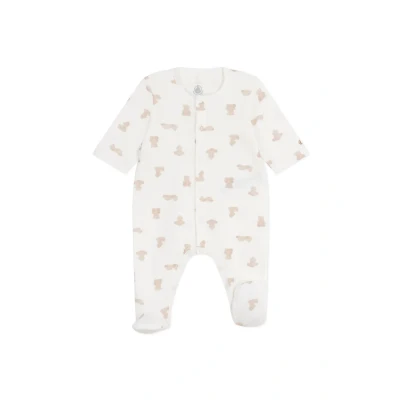 Afbeelding van Petit Bateau Newborn Bears Unisex Pyjama voor kinderen, Maat: 44, Marshmallow/brun