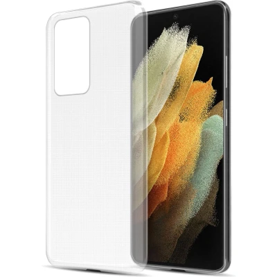 Afbeelding van Cadorabo Hoesje geschikt voor Samsung Galaxy S22 ULTRA in VOLLEDIG TRANSPARANT Beschermhoes gemaakt van flexibel TPU Silicone Case Cover