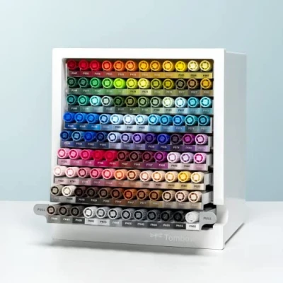 Afbeelding van Tombow Desktop Organizer ABT Dual Brush Markers+blender 108st 108C ORGA 226x207x199mm (10 22)
