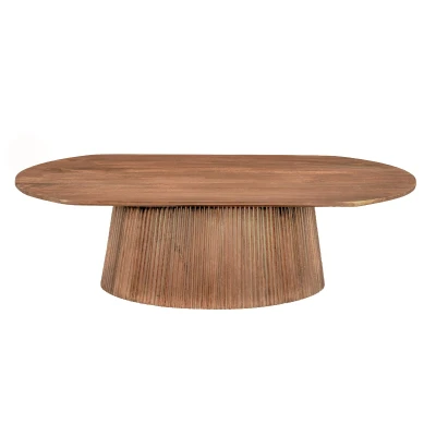Afbeelding van Salvator ovale salontafel 120 cm hout naturel