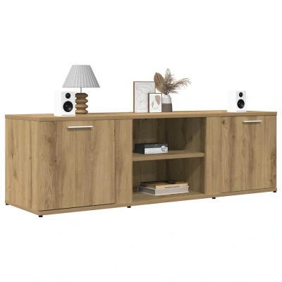 Afbeelding van vidaXL Tv meubel 120x34x37 cm bewerkt hout artisanaal eikenkleur