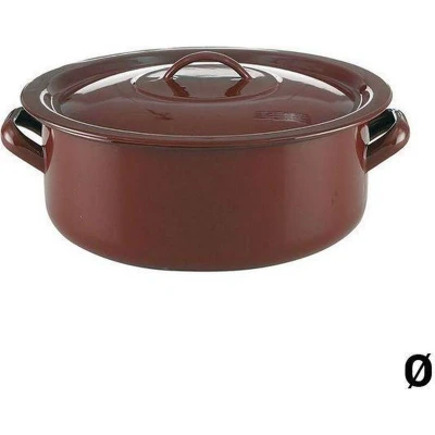 Afbeelding van Casserolepan met deksel Quid Classic Bruin Geëmailleerd Staal Afmetingen 22 cm