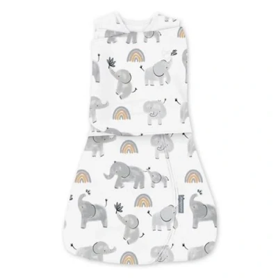 Image de , Gigoteuse d&#039;Emmaillotage, sac de couchage éléphant, pour mi saison TOG 1. évolutive 3 a 6 mois certifié oeko Tex
