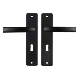 Afbeelding van Deurklink met sleutelschild Starx Blok 56 mm (Aluminium, Zwart)