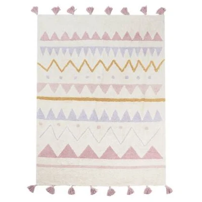 Afbeelding van ZAYSAN Kindervloerkleed Lichtbeige 140 x 200 cm Katoen