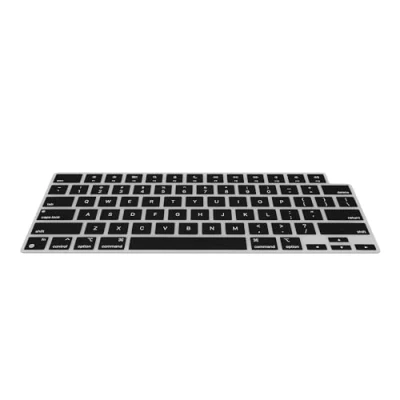 Afbeelding van kwmobile Keyboard Cover Compatible with Apple Macbook Air 15 M3 2024 A3114 US English QWERTY Black