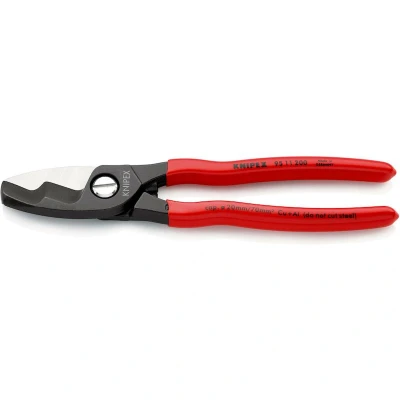 Image de KNIPEX 95 11 200 coupe câble à double plastifié bruni mm