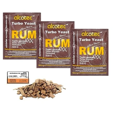 Afbeelding van 3 x Turbo Gist Alcotec Rum 73 g, gistgist, gistdestilleerders, snelle gist, gnool alcohol