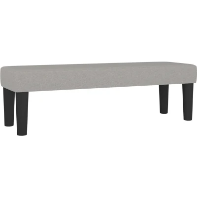 Afbeelding van Bankje 100x30x30 cm stof lichtgrijs