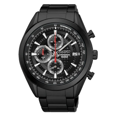 Afbeelding van Seiko heren Horloge SSB179P1 in de kleur Zwart