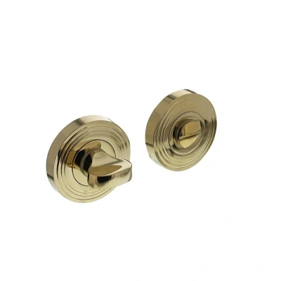 Afbeelding van Intersteel Rozet met toilet /badkamersluiting ø55x10 mm messing titaan PVD