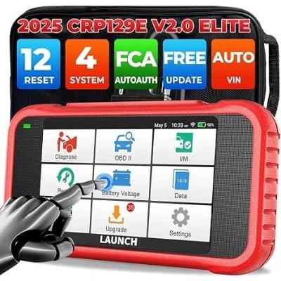 Afbeelding van LAUNCH CRP129E Obd2 Autodiagnoseapparaat, autocodelezer, EOBD tester voor ABS SRS motor en transmissie met servicefuncties DPF, olie, EPB, SAS, TPMS, BMS gasklep, injectorcodering