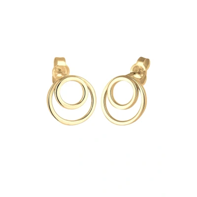 Afbeelding van Elli Basic GEO Minimal Oorbellen Gold coloured, Dames, Maat: One Size, coloured