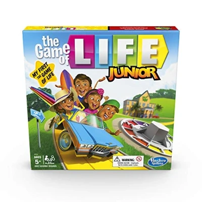Afbeelding van Hasbro Gaming The Game of Life Junior Board for Kids vanaf leeftijd 5, spel voor 2 tot 4 spelers