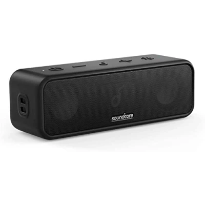Afbeelding van Soundcore 3 Bluetooth speaker met stereogeluid, membraandrivers van puur titanium, PartyCast technologie, BassUp, 24u speeltijd, IPX7 waterdicht, app voor aangepaste EQ&#039;s, thuis, buiten, strand, park