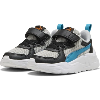 Afbeelding van PUMA Trinity Lite Ac+ Inf Basketbal, uniseks, baby, Cool lichtgrijs tropisch blauw zwart