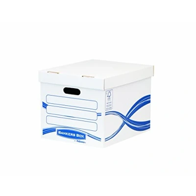 Afbeelding van Fellowes, Opslag van documenten, Bankers Box Archiefdoos Basic 4460801 317x287x384mm ws/bl (A4)
