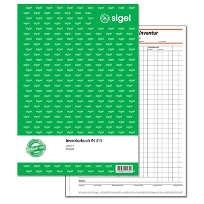 Afbeelding van Sigel in415 inventarisboek, A4, 50 vellen