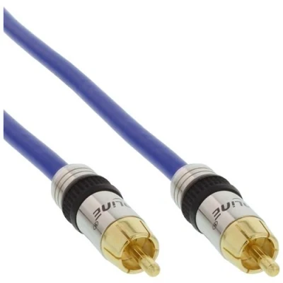 Image de Câble Cinch AUDIO, InLine, PREMIUM, prise doré, 1x mâle/mâle, 20m