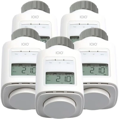Afbeelding van IOIO HT 2000/23 5 stuks elektronische verwarmingsthermostaten bespaar tot 30% op verwarmingskosten eenvoudige installatie individueel programmeerbaar radiatorthermostaat