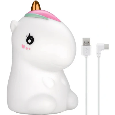 Afbeelding van Goobay LED nachtlampje &quot;Unicorn&quot; warmwit licht en 7 kleurwisselingen (RGB licht), met 3 lichtmodi, aanraaksensor Li Ion accu (3,7 V/1200 mA...