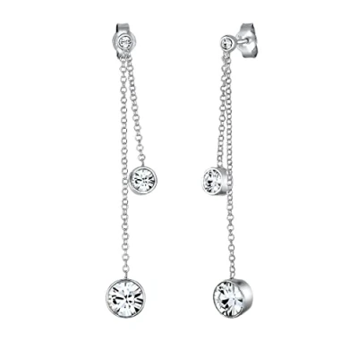 Afbeelding van Elli Filigraan oorbellen met kristallen van 925 sterling zilver, kristal, Kristal