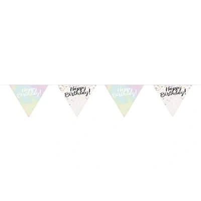 Afbeelding van Folat Vlaggenlijn Happy Birthday Iridescent 4mtr