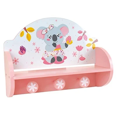 Afbeelding van Wandkapstok Fun House Roze Hout MDF (33 x 46 15 cm)