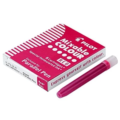 Image de Boîte de 6 cartouches Rouge Pilot pour Parallel Pen