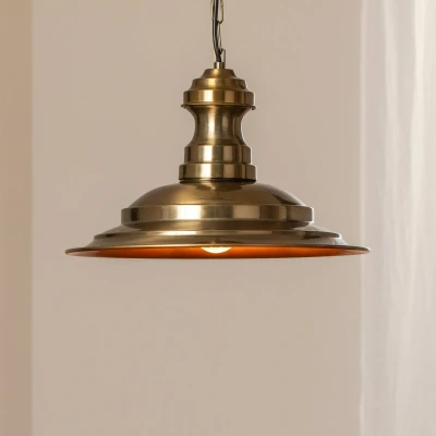 Afbeelding van Sivani MR 637 hanglamp, goud antiek, metaal, Ø 39 cm