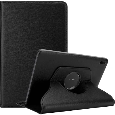 Afbeelding van Cadorabo Tablet Hoesje geschikt voor Huawei MatePad 11 (10.95 inch) in OUDERLING ZWART Beschermhoes ZONDER auto Wake Up, met stand functie en elastische band sluiting Book Case Cover Etui