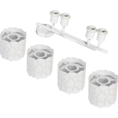 Afbeelding van Lindby plafondlamp 4lichts Metaal H: 25 cm E27 wit